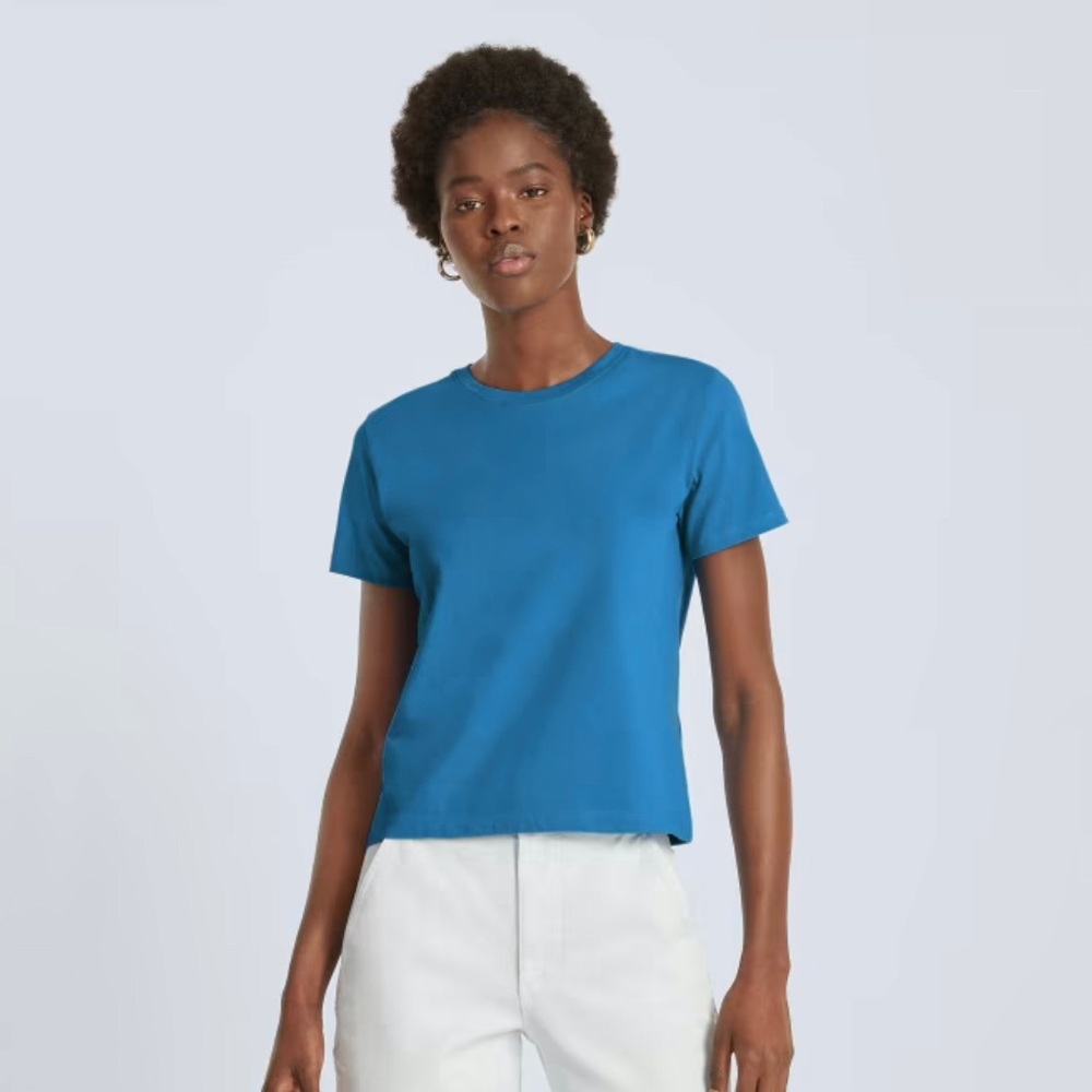 Everlane NWT The Organic Cotton Box-Cut Tee | Horizon Blue